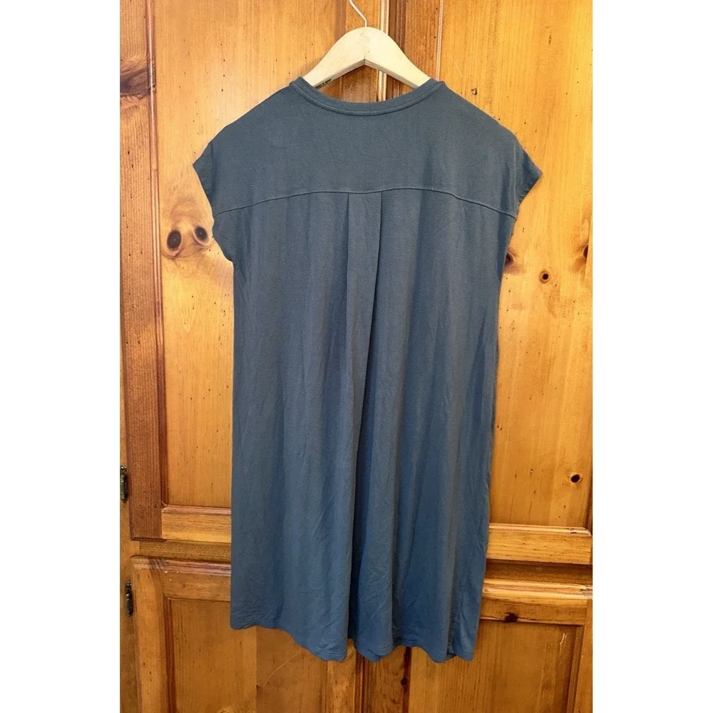 Eileen Fisher Women's XXS 2XS Jersey Tunic Long T Shirt Tee Top Short Sleeve - Picture 5 of 7